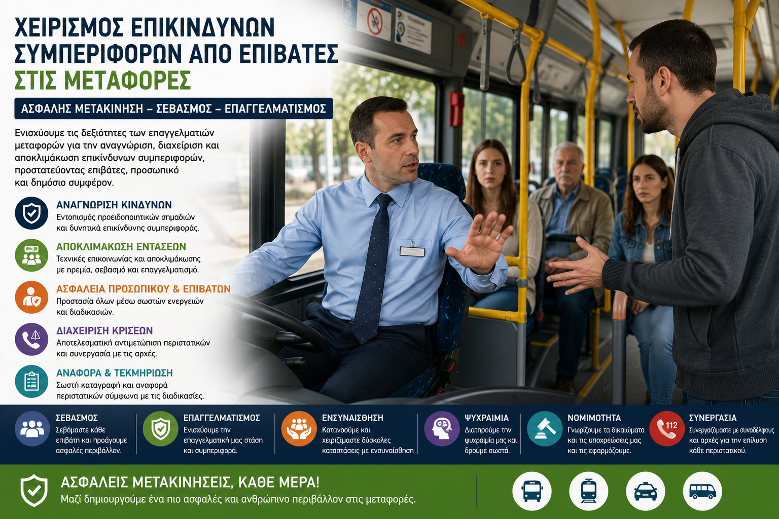 ΧΕΙΡΙΣΜΟΣ ΕΠΙΚΙΝΔΥΝΩΝ ΣΥΜΠΕΡΙΦΟΡΩΝ ΑΠΟ ΕΠΙΒΑΤΕΣ ΣΤΙΣ ΜΕΤΑΦΟΡΕΣ